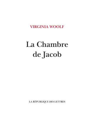 Couverture de « La chambre de Jacob de Virginia Woolf »